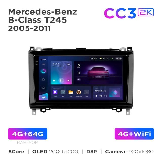 Radio samochodowe Teyes CC3 2k 4+64 Gb Mercedes-Benz B-Class T245 2005-2011 / Vito 3 W447 2014-2020 / Vito 2, Viano 2 W639 2003-2015 / Sprinter 2009-2015 9"
