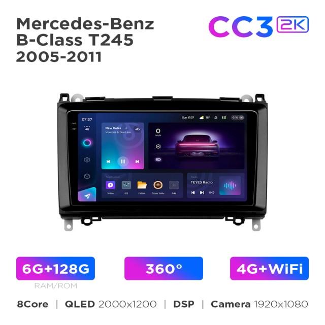 Radio samochodowe Teyes CC3 2k 6+128 Gb 360° Mercedes-Benz B-Class T245 2005-2011 / Vito 3 W447 2014-2020 / Vito 2, Viano 2 W639 2003-2015 / Sprinter 2009-2015 9"