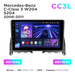 Radio samochodowe Teyes CC3L 4+64 Gb Mercedes-Benz C-Class 3 W204 S204 2006-2011 9"
