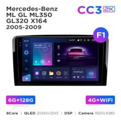 Radio samochodowe Teyes CC3 2k 6+128 Gb Mercedes-Benz ML GL ML350 GL320 X164 2005-2009 (F1) 9"