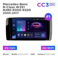 Radio samochodowe Teyes CC3 2k 4+32 Gb Mercedes-Benz R-Class W251 R280 R300 R320 2005-2017 (F1) 9"