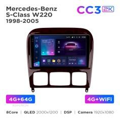 Radio samochodowe Teyes CC3 2k 4+64 Gb Mercedes-Benz S-Class W220 1998-2005 9"