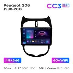 Radio samochodowe Teyes CC3 2k 4+64 Gb Peugeot 206 1998-2012 9