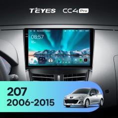 Radio samochodowe Teyes CC4 Pro 2k 12+256 Gb Peugeot 207 2006-2015 9"