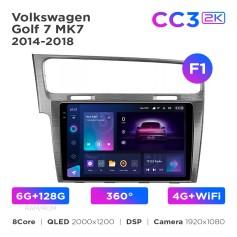 Radio samochodowe Teyes CC3 2k 6+128 Gb 360° Volkswagen Golf 7 MK7 2012-2020 (F1) 10"