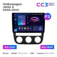 Radio samochodowe Teyes CC3 2k 4+32 Gb Volkswagen Jetta 5 2005-2010 (F2) 10"
