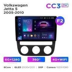 Radio samochodowe Teyes CC3 2k 6+128 Gb 360° Volkswagen Jetta 5 2005-2010 (F2) 10"