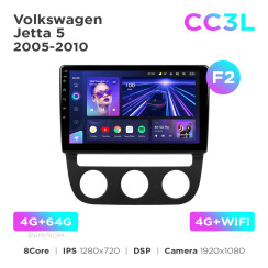 Radio samochodowe Teyes CC3L 4+64 Gb Volkswagen Jetta 5 2005-2010 (F2) 10"