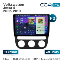 Radio samochodowe Teyes CC4 Pro 2k 12+256 Gb Volkswagen Jetta 5 2005-2010 (F2) 10"