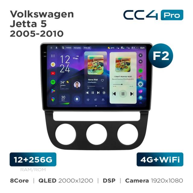 Radio samochodowe Teyes CC4 Pro 2k 12+256 Gb Volkswagen Jetta 5 2005-2010 (F2) 10"