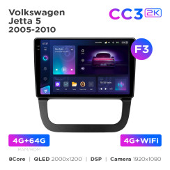 Radio samochodowe Teyes CC3 2k 4+64 Gb Volkswagen Jetta 5 2005-2010 (F3) 10"