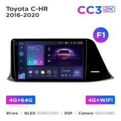 Radio samochodowe Teyes CC3 2k 4+64 Gb Toyota C-HR (1 Din) 2016-2020 (F1) 9"