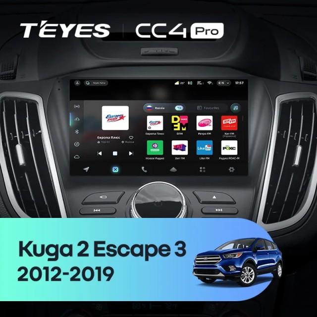 Radio samochodowe Teyes CC4 Pro 2k 8+128 Gb Ford Kuga 2 / Escape 3 2012-2019 (B) 9"