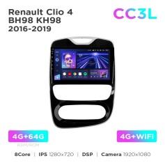 Radio samochodowe Teyes CC3L 4+64 Gb Renault Clio 4 BH98 KH98 2016-2019 10"