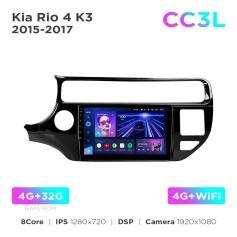 Radio samochodowe do Kia Rio 4 K3 2015-2017 Teyes CC3L 4+32 Gb 9"