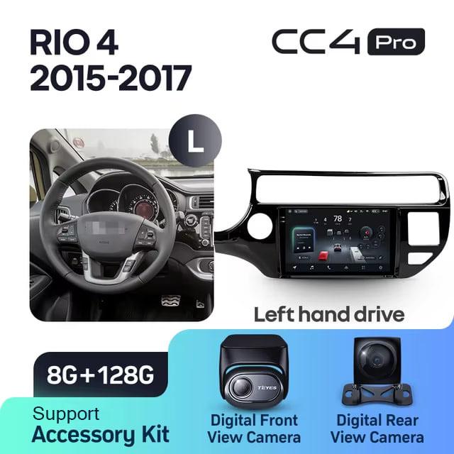 Radio samochodowe Teyes CC4 Pro 2k 8+128 Gb Kia RIO 4 K3 2015-2017 9"