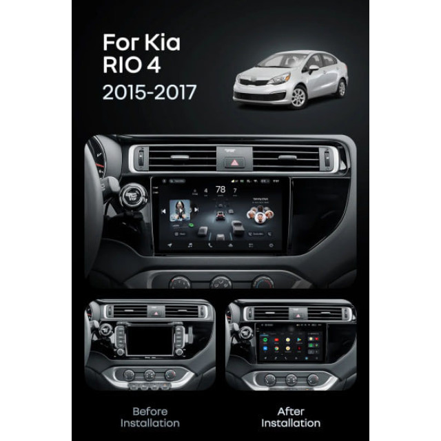 Radio samochodowe Teyes CC4 Pro 2k 8+128 Gb Kia RIO 4 K3 2015-2017 9"