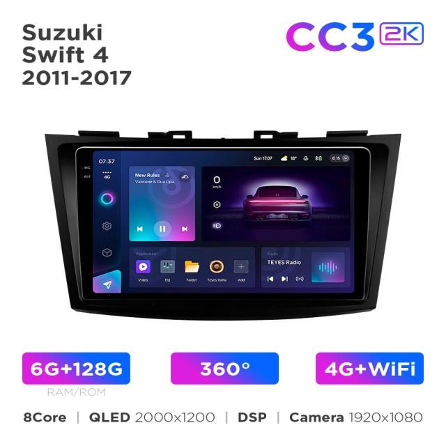 Radio samochodowe Teyes CC3 2k 6+128 Gb 360° Suzuki Swift 4 2011-2017 9