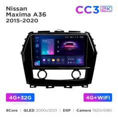 Radio samochodowe Teyes CC3 2k 4+32 Gb Nissan Maxima A36 2015-2020 10"