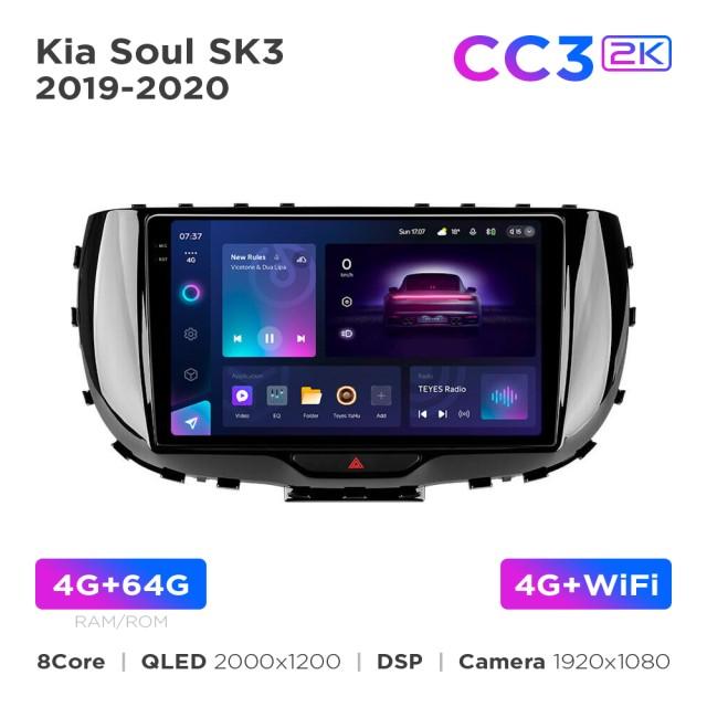 Radio samochodowe Teyes CC3 2k 4+64 Gb Kia Soul SK3 2019-2020 9"