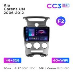 Radio samochodowe Teyes CC3 2k 4+32 Gb Kia Carens UN 2006-2012 (F2) 9"