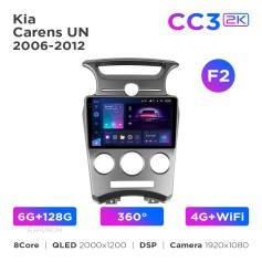 Radio samochodowe Teyes CC3 2k 6+128 Gb 360° Kia Carens UN 2006-2012 (F2) 9
