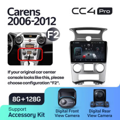 Radio samochodowe Teyes CC4 Pro 2k 8+128 Gb Kia Carens UN 2006-2012 (F2) 9"