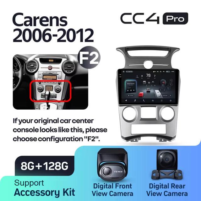 Radio samochodowe Teyes CC4 Pro 2k 8+128 Gb Kia Carens UN 2006-2012 (F2) 9"