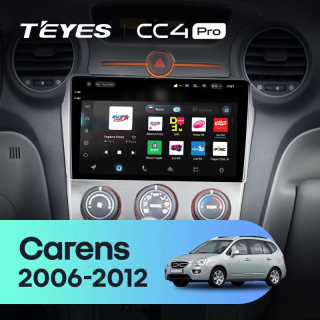 Radio samochodowe Teyes CC4 Pro 2k 8+128 Gb Kia Carens UN 2006-2012 (F2) 9"