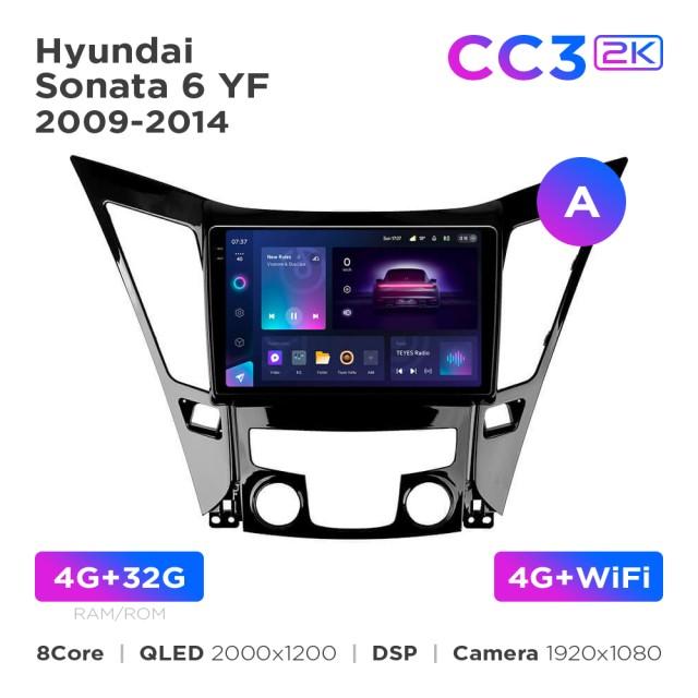 Radio samochodowe Teyes CC3 2k 4+32 Gb Hyundai Sonata 6 YF 2009-2014 (A) 9"