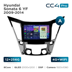 Radio samochodowe Teyes CC4 Pro 2k 12+256 Gb Hyundai Sonata 6 YF 2009-2014 (A) 9"