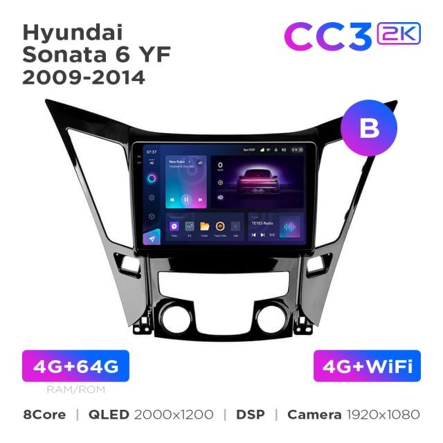 Radio samochodowe Teyes CC3 2k 4+64 Gb Hyundai Sonata 6 YF 2009-2014 (B) 9"
