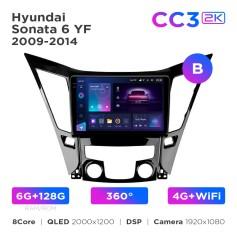 Radio samochodowe Teyes CC3 2k 6+128 Gb 360° Hyundai Sonata 6 YF 2009-2014 (B) 9"