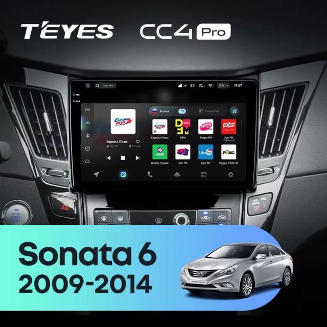 Radio samochodowe Teyes CC4 Pro 2k 8+128 Gb Hyundai Sonata 6 YF 2009-2014 (B) 9"