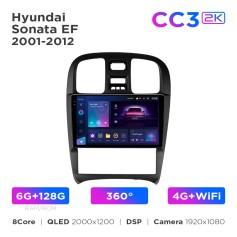 Radio samochodowe Teyes CC3 2k 6+128 Gb 360° Hyundai Sonata EF 2001-2012 9