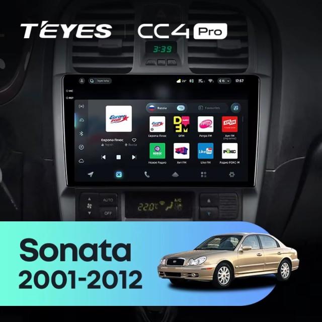 Radio samochodowe Teyes CC4 Pro 2k 8+128 Gb Hyundai Sonata EF 2001-2012 9"