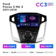 Radio samochodowe Teyes CC3 2k 6+128 Gb 360° Ford Focus 3 Mk3 2011-2019 9"