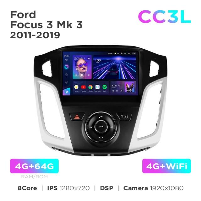 Radio samochodowe Teyes CC3L 4+64 Gb Ford Focus 3 Mk3 2011-2019 9"