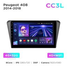 Radio samochodowe do Peugeot 408 2014-2018 Teyes CC3L 4+32 Gb 10"