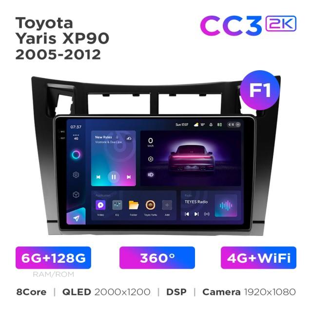 Radio samochodowe Teyes CC3 2k 6+128 Gb 360° Toyota Yaris XP90 2005-2012 (F1) 9