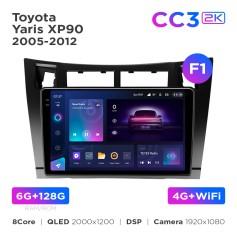 Radio samochodowe Teyes CC3 2k 6+128 Gb Toyota Yaris XP90 2005-2012 (F1) 9"