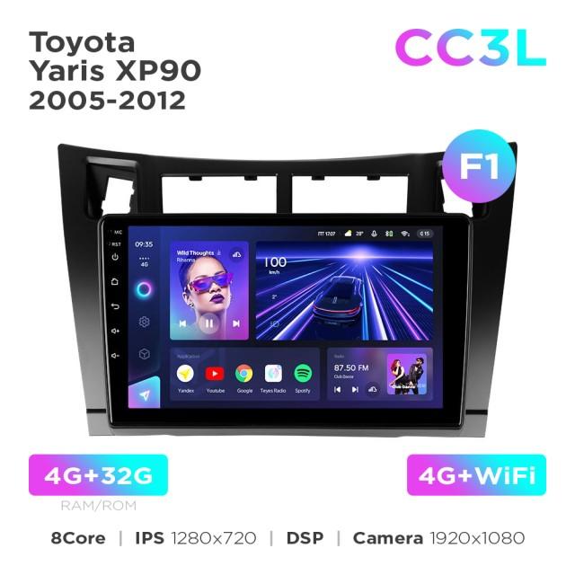 Radio samochodowe do Toyota Yaris XP90 2005-2012 (F1) Teyes CC3L 4+32 Gb 9"