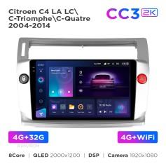 Radio samochodowe Teyes CC3 2k 4+32 Gb Citroen C4 LA LC C-Triomphe C-Quatre 2004-2014 9"