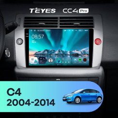 Radio samochodowe Teyes CC4 Pro 2k 12+256 Gb Citroen C4 LA LC C-Triomphe C-Quatre 2004-2014 9"