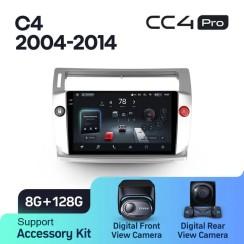 Radio samochodowe Teyes CC4 Pro 2k 8+128 Gb Citroen C4 LA LC C-Triomphe C-Quatre 2004-2014 9"