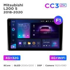 Radio samochodowe Teyes CC3 2k 4+32 Gb Mitsubishi L200 5 2018-2020 (F1) 9"