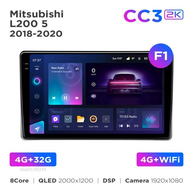 Radio samochodowe Teyes CC3 2k 4+32 Gb Mitsubishi L200 5 2018-2020 (F1) 9"