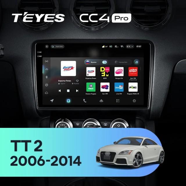 Radio samochodowe Teyes CC4 Pro 2k 8+128 Gb Audi TT 2 8J 2006-2014 9"