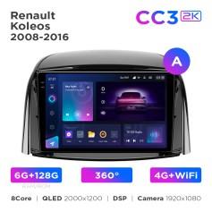 Radio samochodowe Teyes CC3 2k 6+128 Gb 360° Renault Koleos 2008-2016 (A) 9"