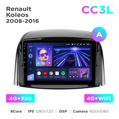 Radio samochodowe do Renault Koleos 2008-2016 (A) Teyes CC3L 4+32 Gb 9"